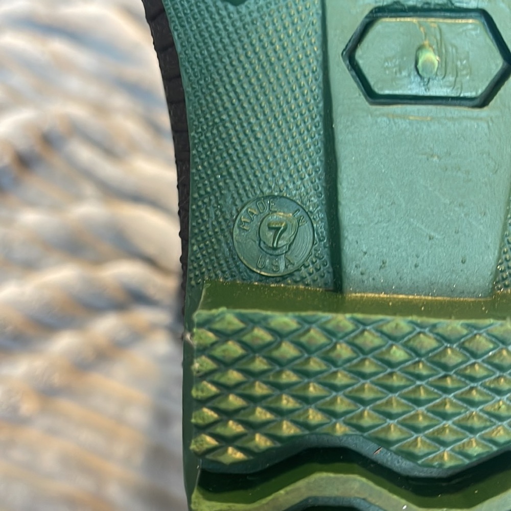 Black and Green Rain/Work Boots - Picture 7 of 11